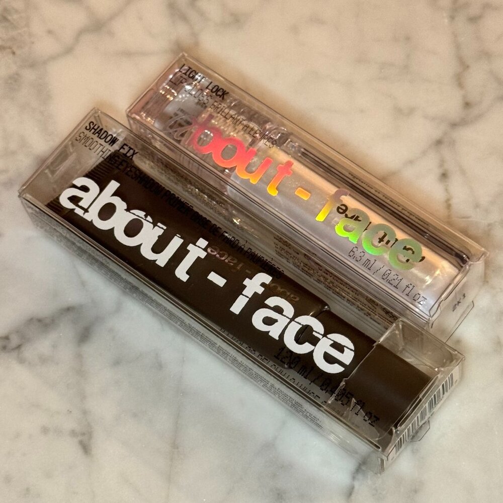 about-face Light Lock Lip Gloss & Shadow Fix Eye Primer | Prelude | NEW MAKEUP